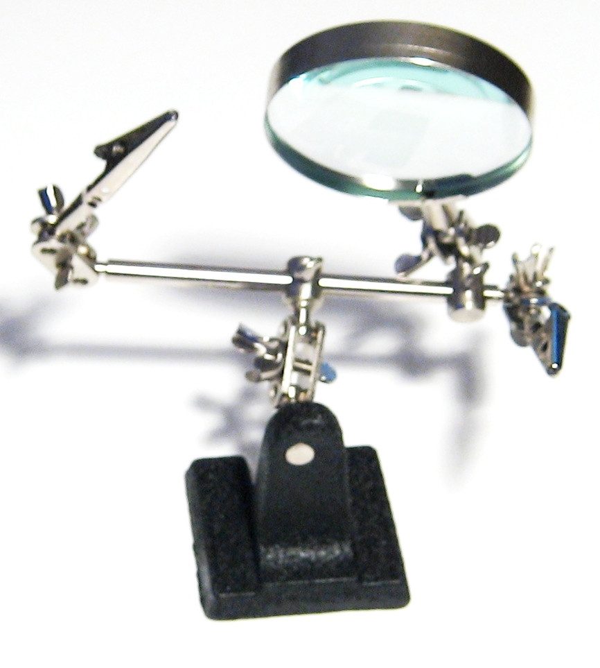 Blanko Standlupe Dritte Hand mit Lupe 2-fache Vergrößerung
