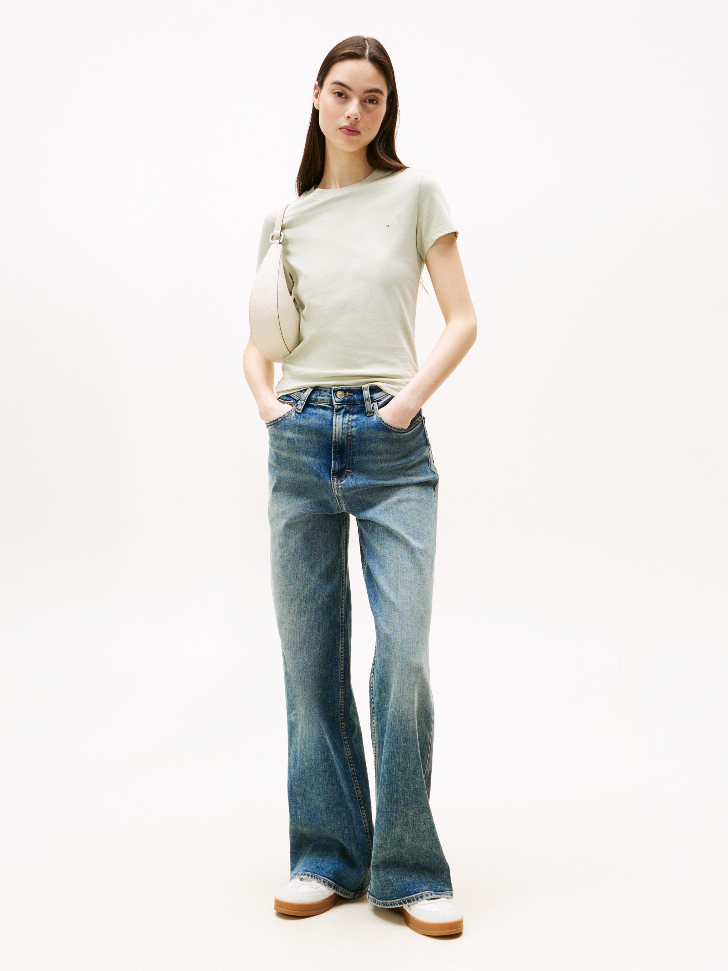Tommy Jeans Kurzarmshirt TJW SLIM LINEAR günstig online kaufen