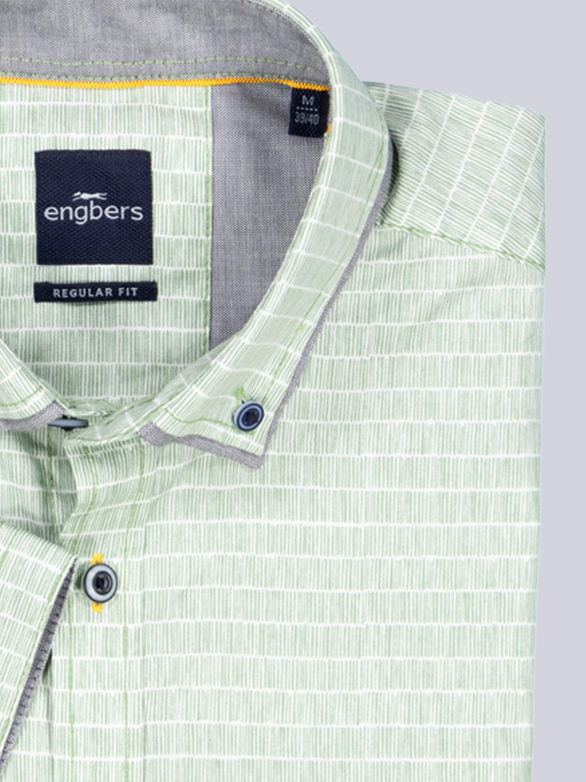 Engbers Kurzarmhemd engbers Herren Kurzarm-Hemd regular, Hellgruen günstig online kaufen