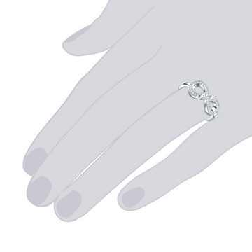Lulu & Jane Fingerring Ring verziert mit Kristallen von Swarovski® weiß