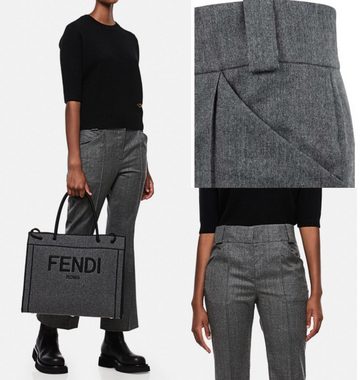 FENDI Stoffhose FENDI ICONIC TAILORED CROPPED FLARED SUIT PANTS TROUSERS ANZUG HOSE WO