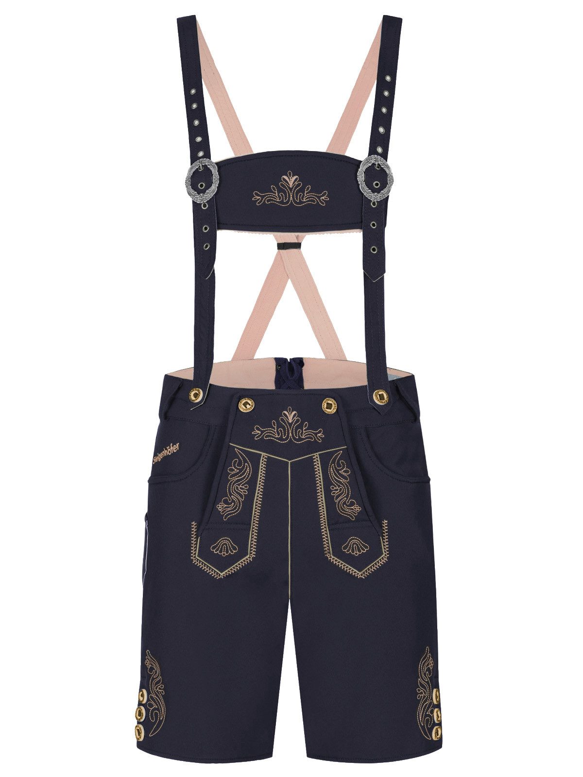Steigenhöfer Manufaktur Trachtenhose Lukas Softshellhose im Lederhosen Look – Lederhose Herren Stil Tracht (Inklusive verstellbarer Träger) Atmungsaktiv - Schnell trocknend - Wasser- und windabweisend