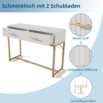 PFCTART Schminktisch Schminktisch mit 2 Schubladen Kommode Schlafzimmer Highboard (Kommode Schlafzimmer Highboard Weiss Schubladenkommode Kommode), 75*45*400cm