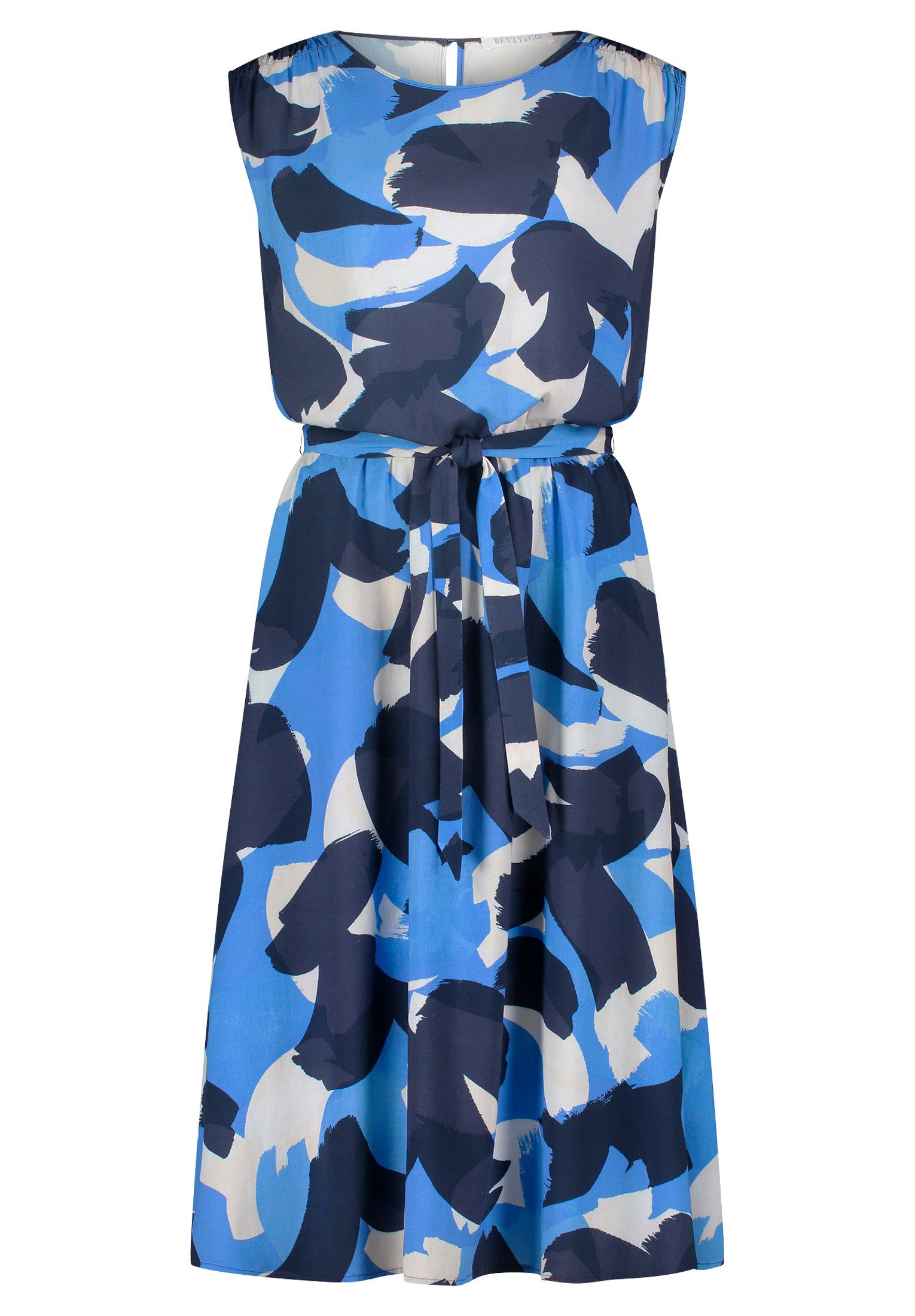 Betty&Co Sommerkleid Damen Sommerkleid mit Bindegürtel günstig online kaufen