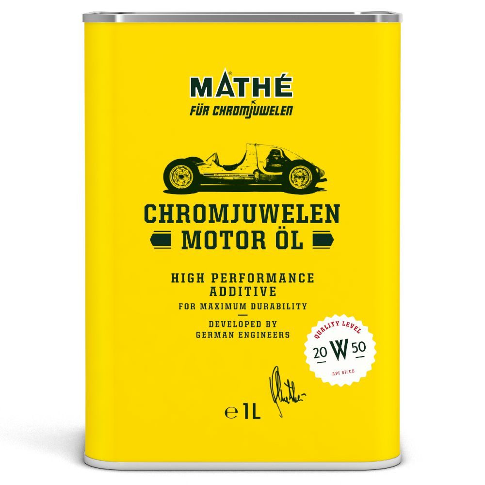 MATHY Motoröl MATHÉ Chromjuwelen Motor Öl 20W-50 1,0 l, (1-tlg), Mineralisches Motoröl