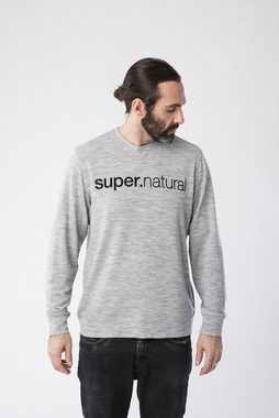 SUPER.NATURAL Sweatshirt Merino Sweatshirt M SIGNATURE CREW pflegeleichter Merino-Materialmix