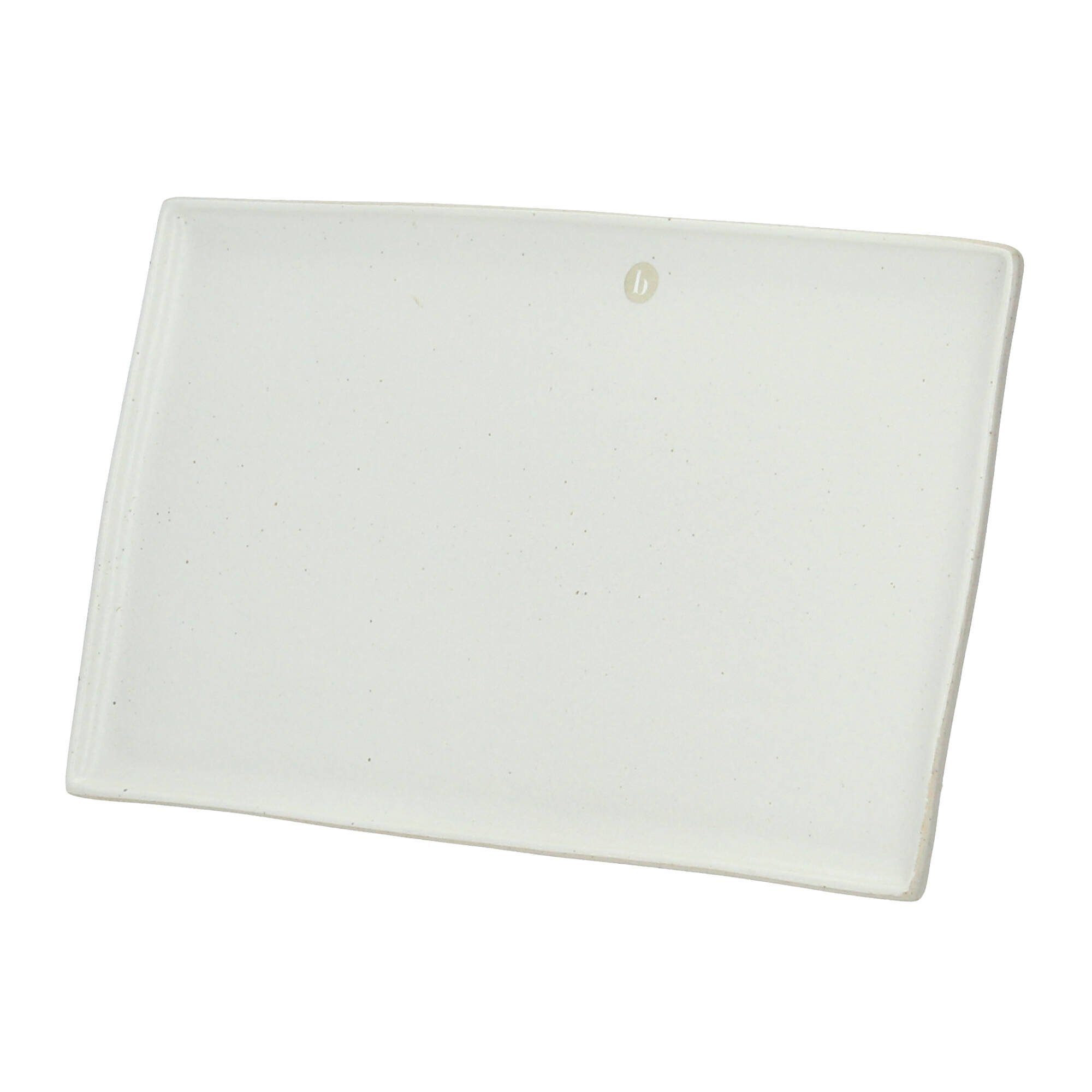 Broste Copenhagen Speiseteller Eli 26 x15,6 cm matt soft light grey Steingut