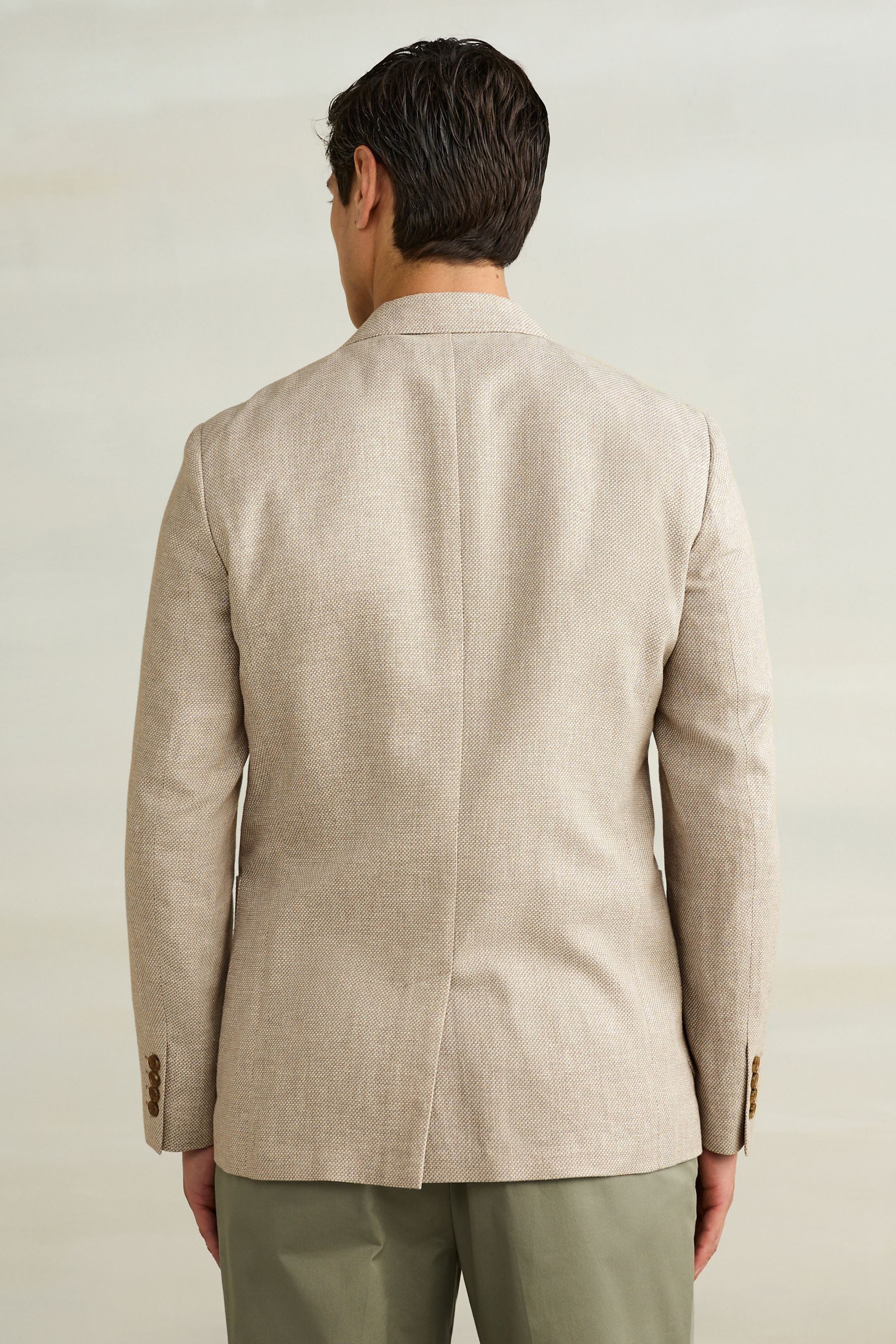 Next Jackenblazer Strukturiertes Slim Fit Sakko aus Leinengemisch (1-tlg)