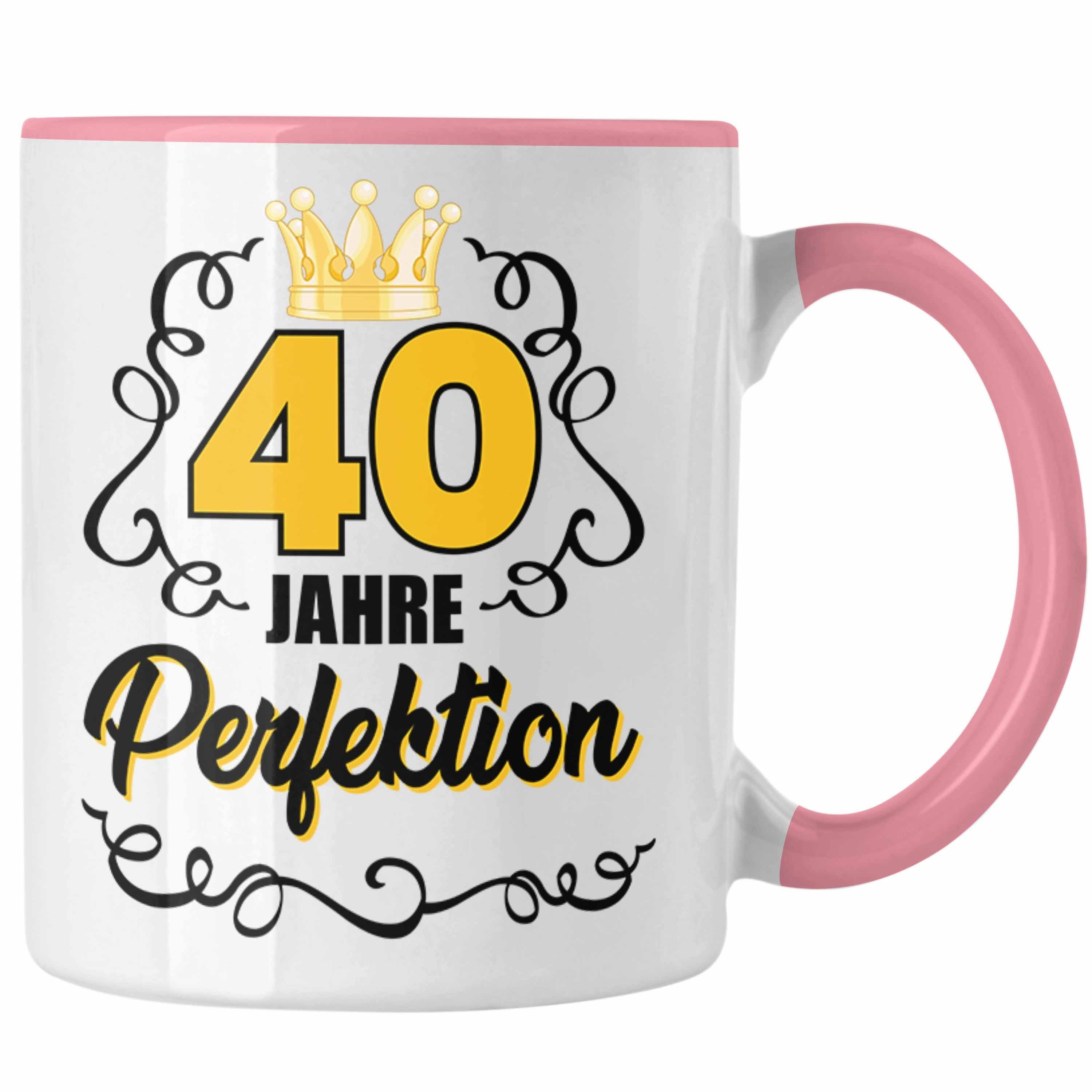 Perfektion Rosa 40er Frauen Geschenkidee Geburtstag 40. Geschenk Tasse Trendation Trendation - Spruch Geburtstag Tasse