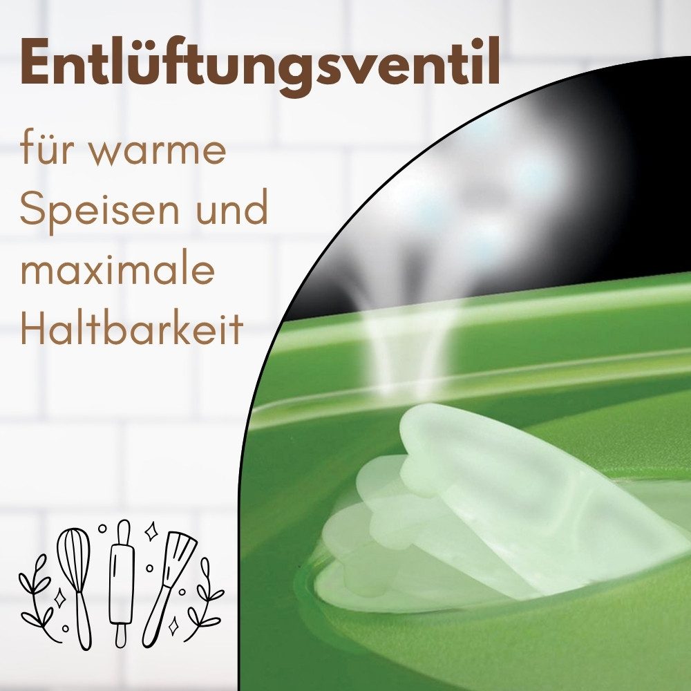 GarPet Frischhaltedose 4er Set Frischhaltedosen mit Deckel Abtropfgitter Gefrierdosen 2,5 L – Bild 5 von 5