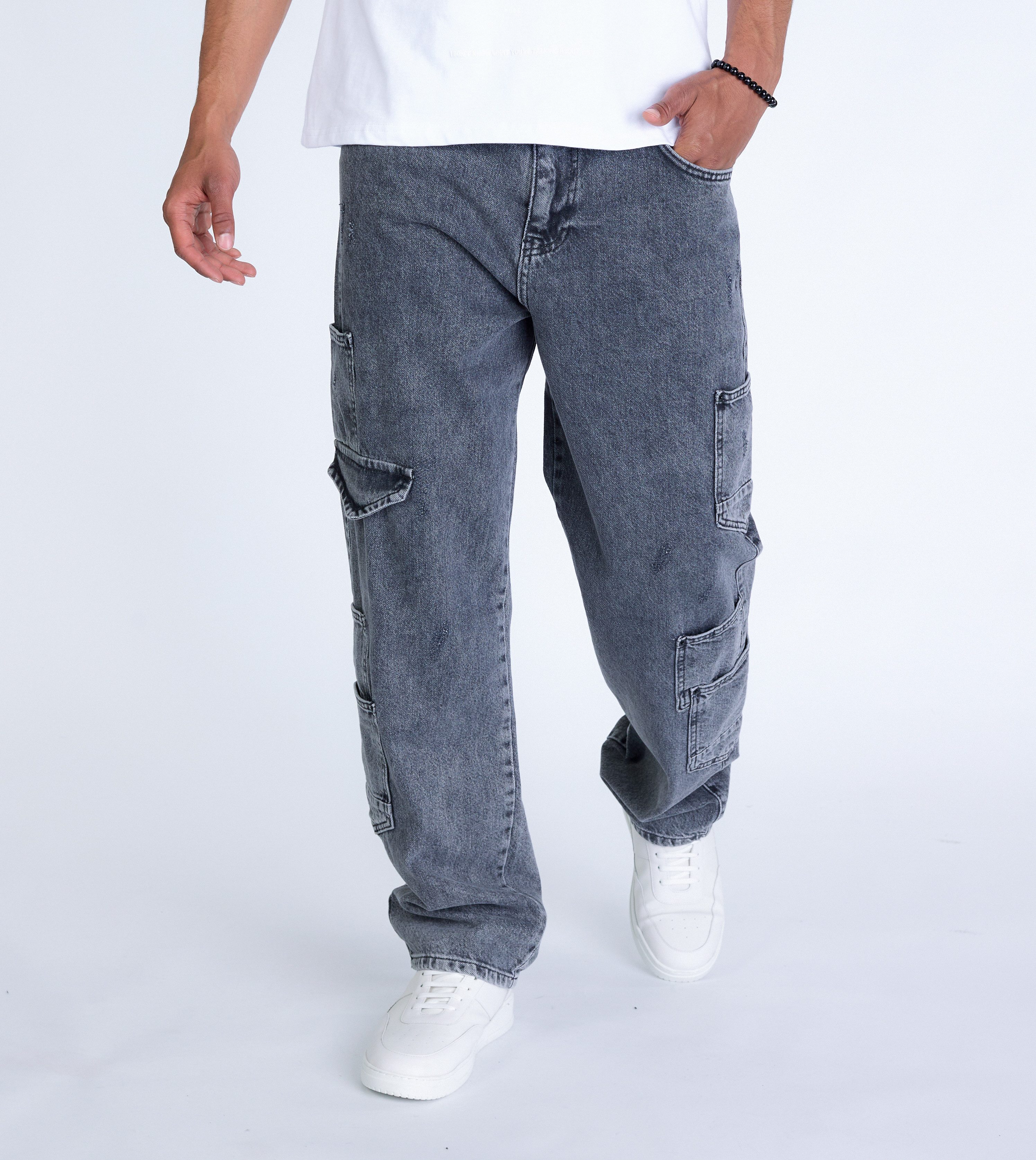 Denim House Loose-fit-Jeans Herren Baggy Cargo HiP HoP Jeans günstig online kaufen