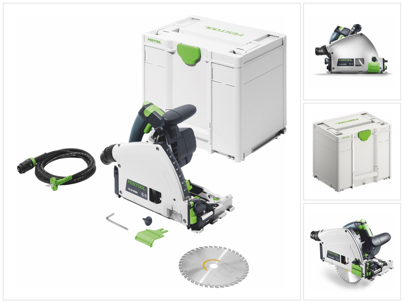 FESTOOL Tauchsäge TS 60 KEBQ-Plus Tauchsäge 1500 Watt 168 mm + Systainer (576721)