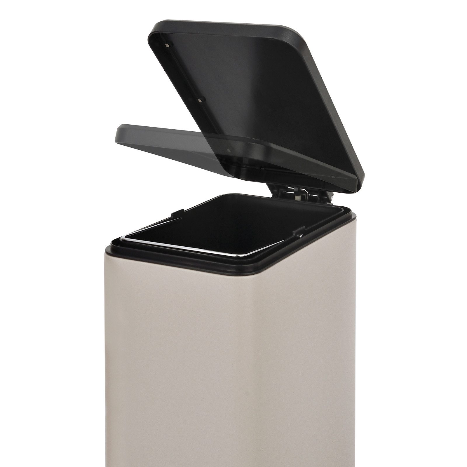 SVITA Mülleimer STM15, Treteimer, Kosmetikeimer, 15L, Stahl pulverbeschichtet, Taupe