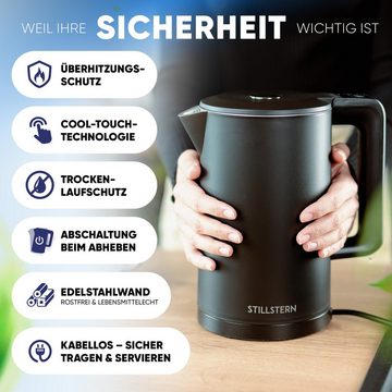 Stillstern Wasserkocher Wasserkocher 1,7L, Schnelles Aufkochen, mit Temperatureinstellung, 1.7 l, 2200 W, 2200W, 12 Std. Warmhaltefunktion, Leise