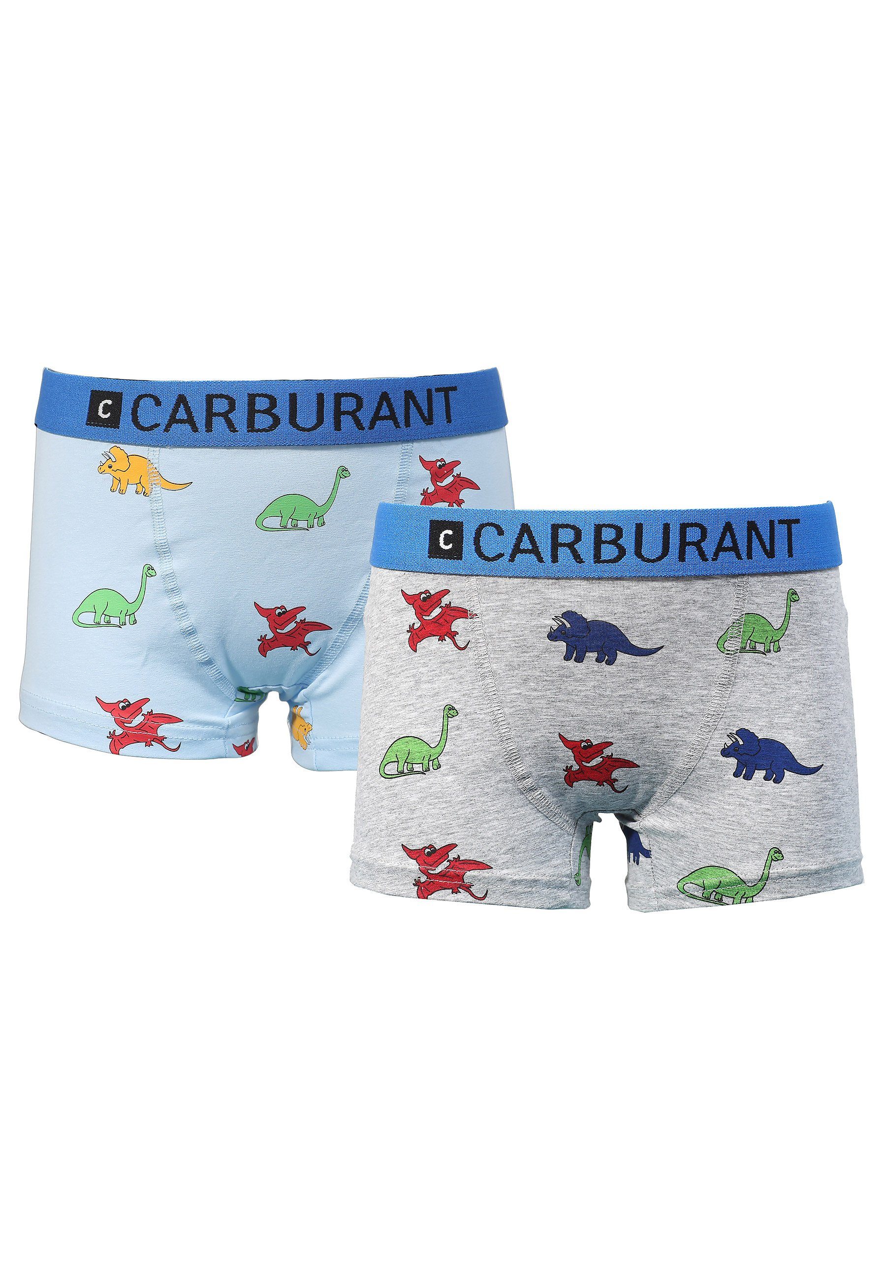 CARBURANT Boxershorts Boxershorts für (2er-Pack) 2er-Pack, Dinosaurier Jungen