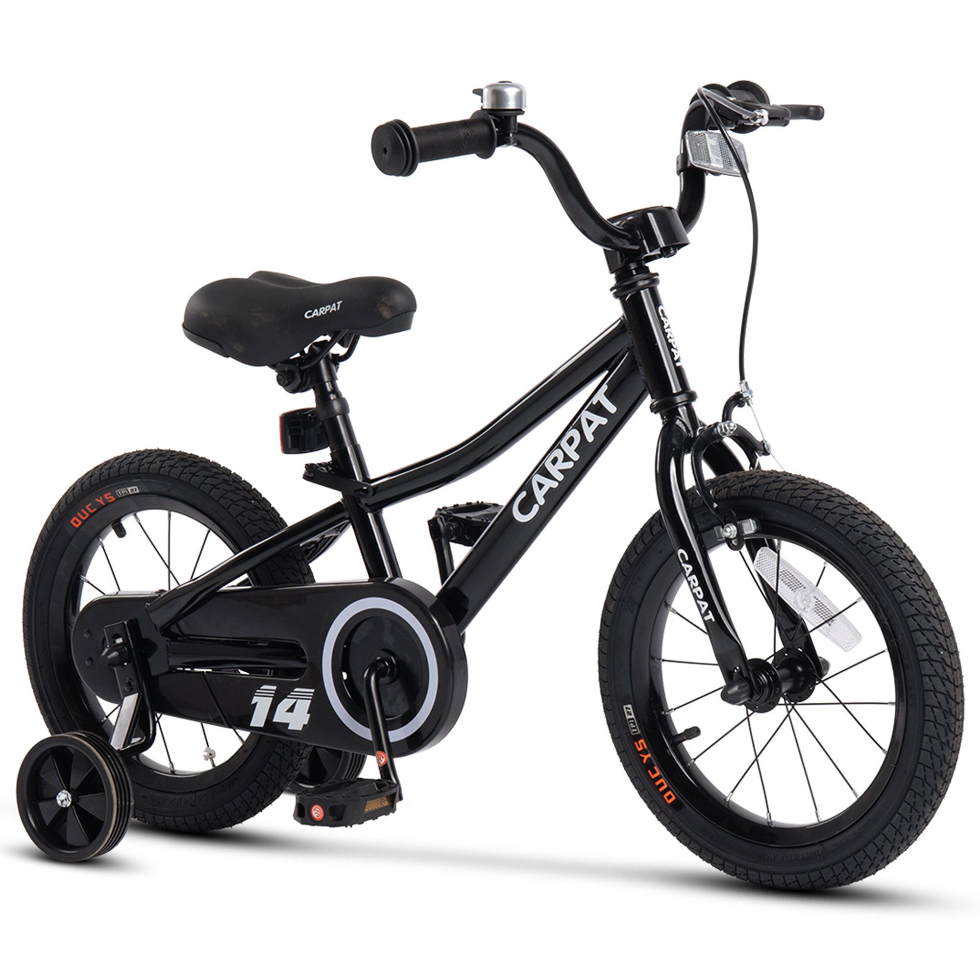 CARPAT SPORT Kinderfahrrad 12 14 16 Zoll Kinderfahrrad für 3-7 Jahre, 1 Gang, Kettenschaltung, Mädchen Jungen Fahrrad Bike mit Stützräder ab 3 Jahre