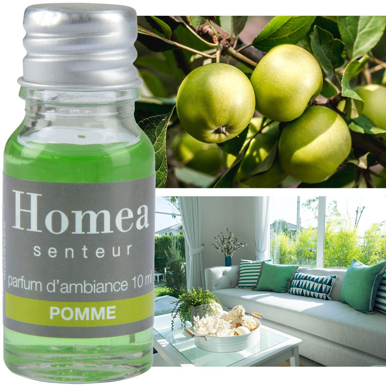 Homea Duftöl Grüner Apfel (10ml) - Fruchtige Frische für Ihr Zuhause (1-St), Auch für Potpourri oder Aromabrenner geeignet