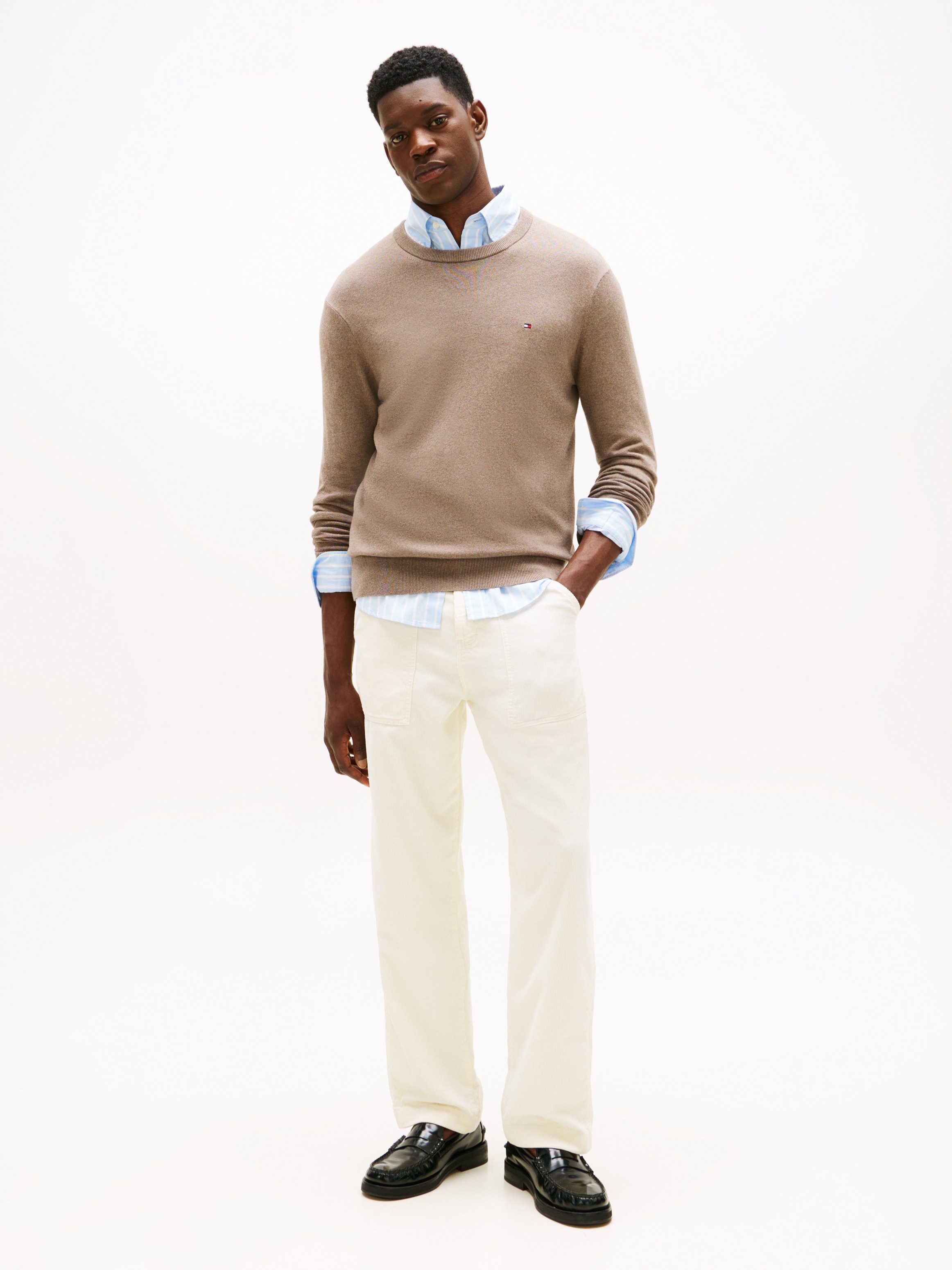 Tommy Hilfiger Rundhalspullover PIMA ORG CTN CASHMERE CREW NECK