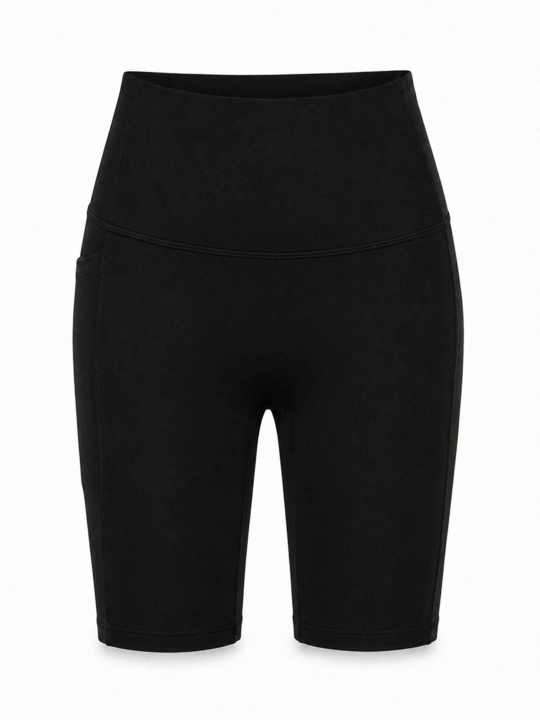 FemmeTone Radlerhose High Waist Biker Shorts – Damen Sporthose mit Tasche Elastische kurze Leggings – Fitnesshose für Training, Yoga & Workout