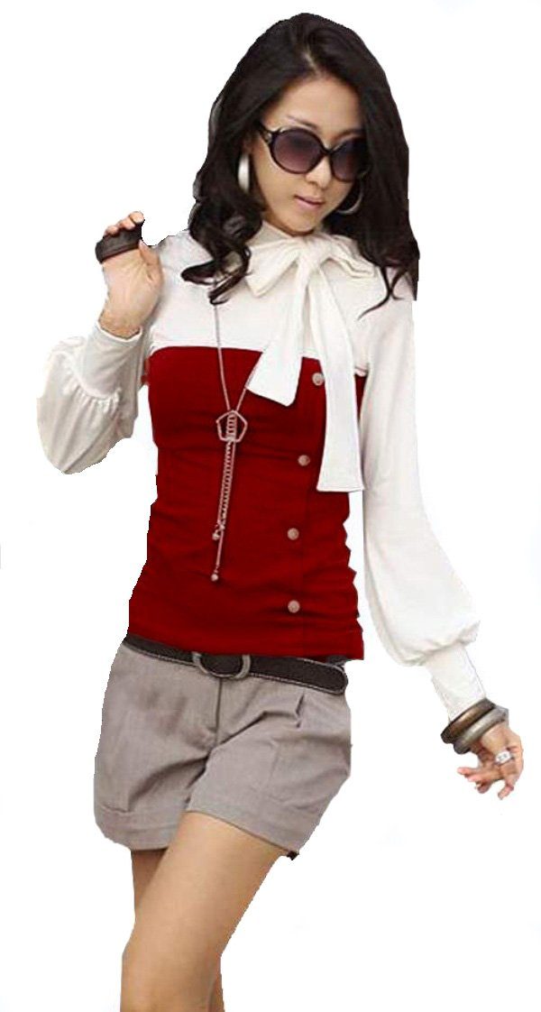 Mississhop Langarmshirt Bluse 2 in 1 Optik Tunika Longshirt mit Schleife am günstig online kaufen