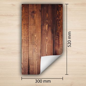 Decorwelt Herd-Abdeckplatte Herdabdeckplatte Kunststoff Aufrollbare Matte Küche Holz Braun Herd, (30x52, 1 tlg), für alle Herdarten excl. Gasherde