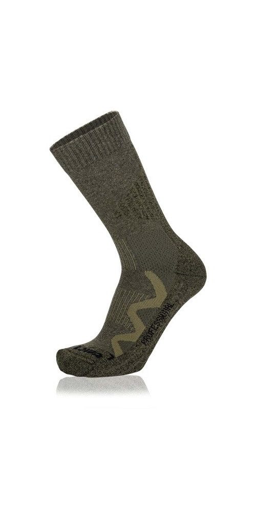 Lowa Wandersocken Crew 3-Season Pro (Baumwolle, hoher Tragekomfort) dunkelgrün - 1 Paar