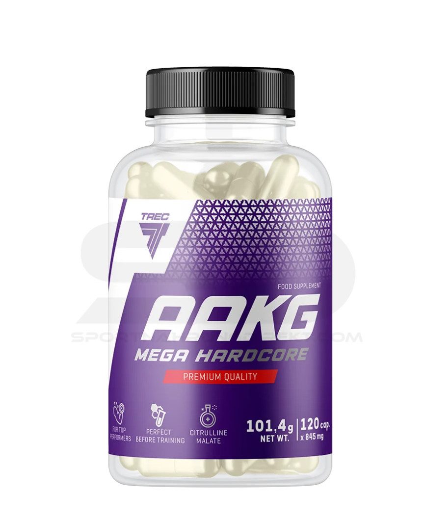 TREC Nutrition TREC® AAKG MEGA Hardcore 120 Kapseln Aminosäure Citrullinmalat Kapseln, 1 er Einzeldose à 120,00 St., 200 g, Bereitstellung wichtiger Aminosäuren (AAKG und Citrullinmalat).