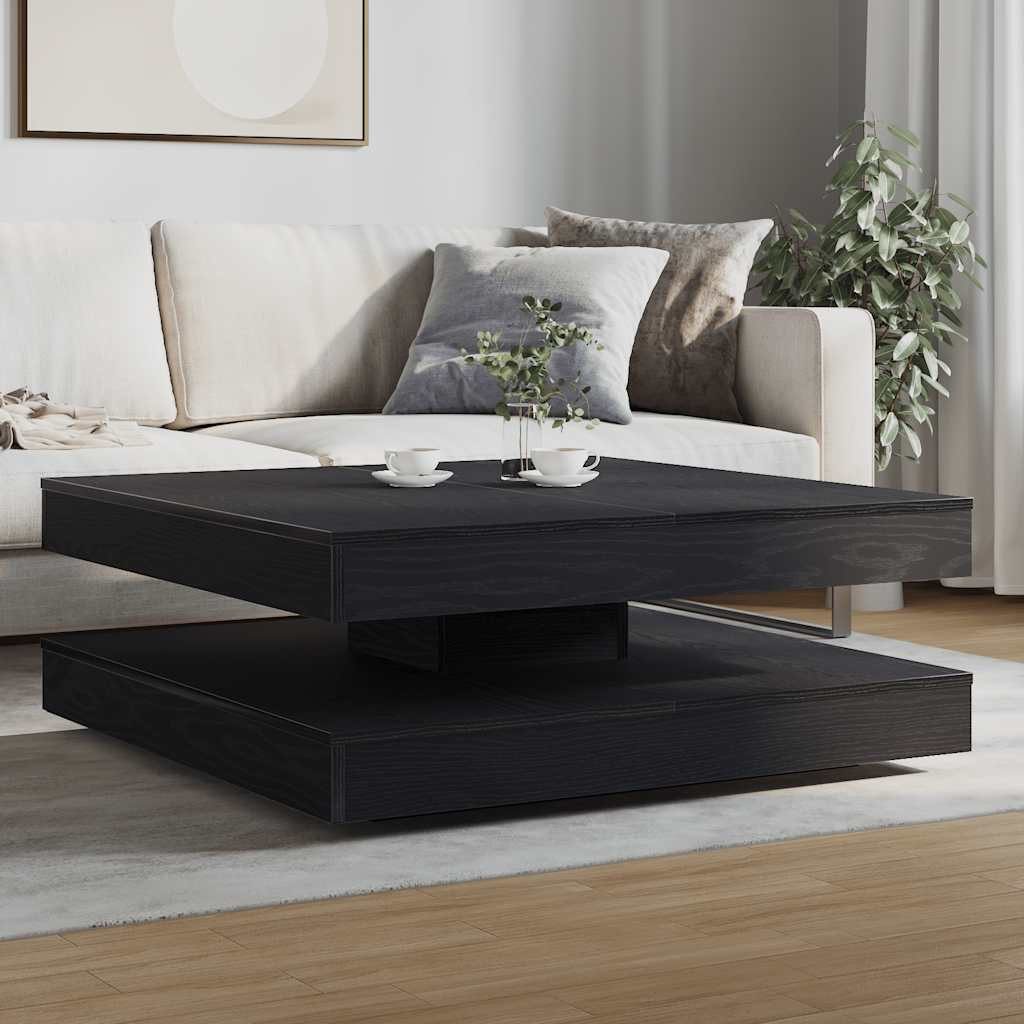 vidaXL Couchtisch Couchtisch 360-Grad Drehbar Schwarz günstig online kaufen
