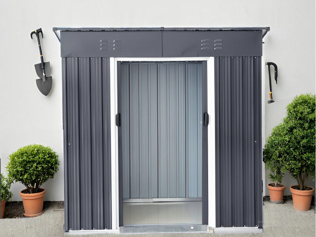 Outgarden Geräteschrank Outgarden Metall-Geräteschrank 216×129 cm Stahl 0 mm