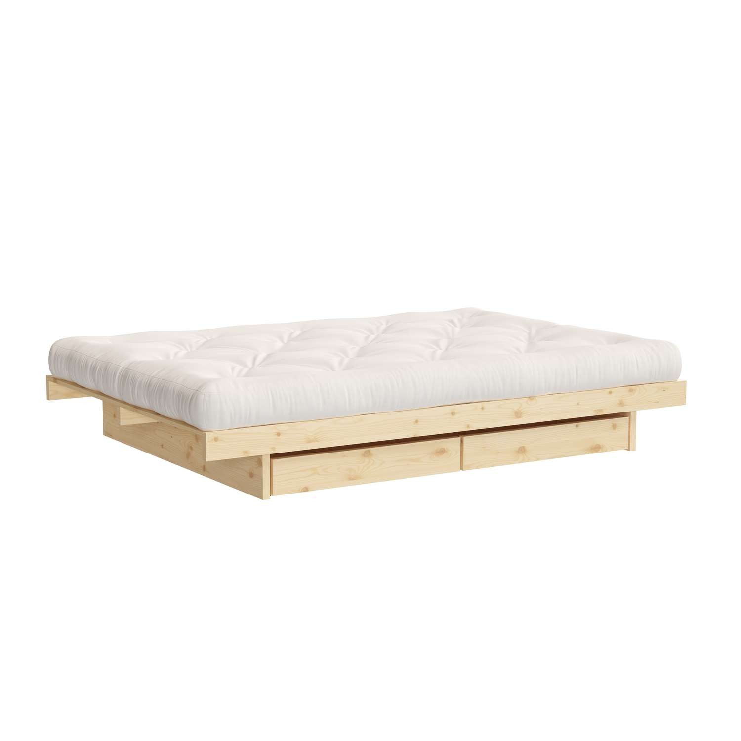 Karup Design Bettgestell Kanso Bed, Stauraumbett, Bett mit oder ohne Schubladen, Bett mit/ohne Schubladen, inkl Lattenrost, FSC®zertifiert