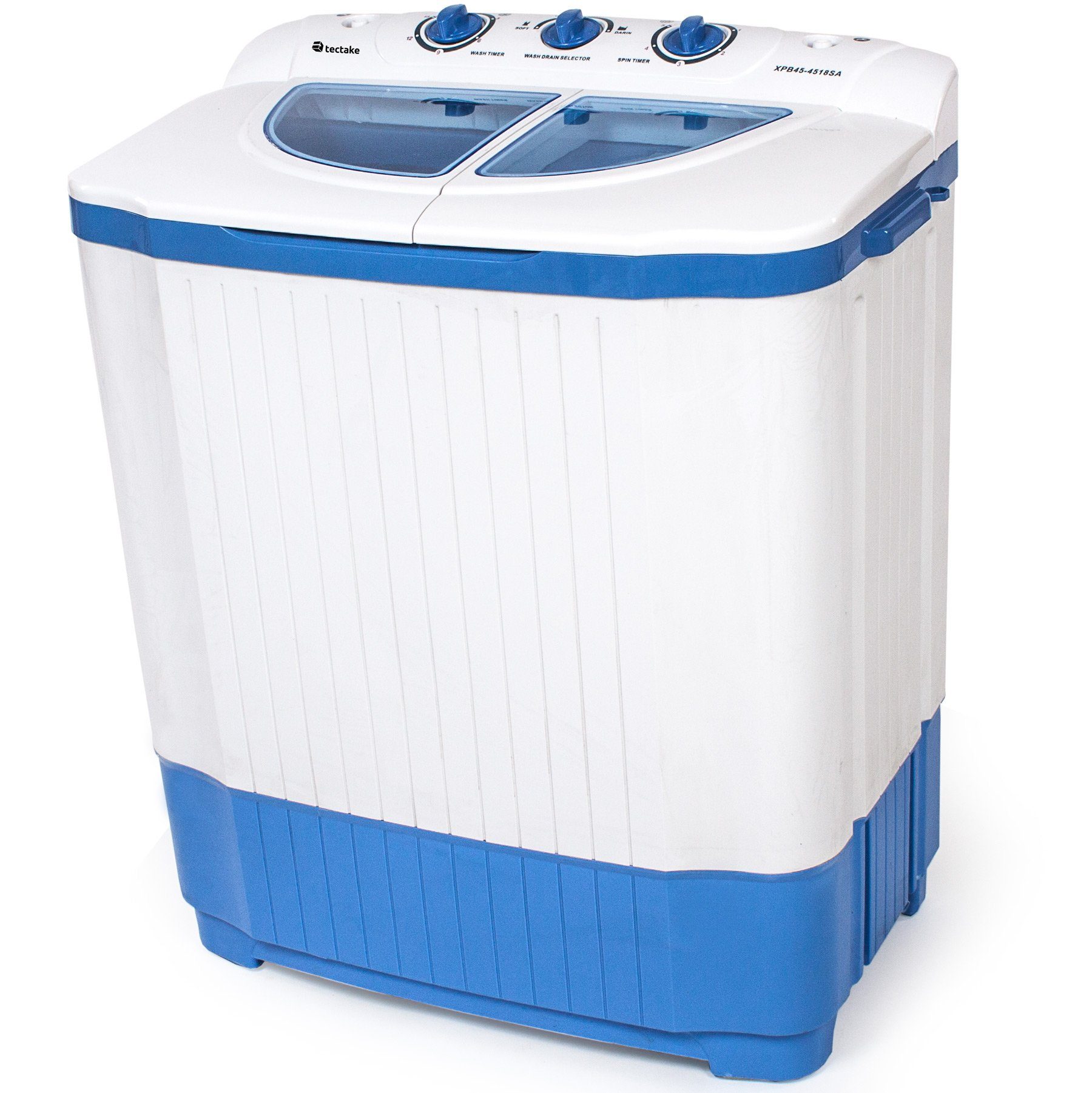 tectake Wäscheschleuder Mini-Waschmaschine 4,5 kg mit Wäscheschleuder 3,5, 4,50 kg | Wäscheschleudern