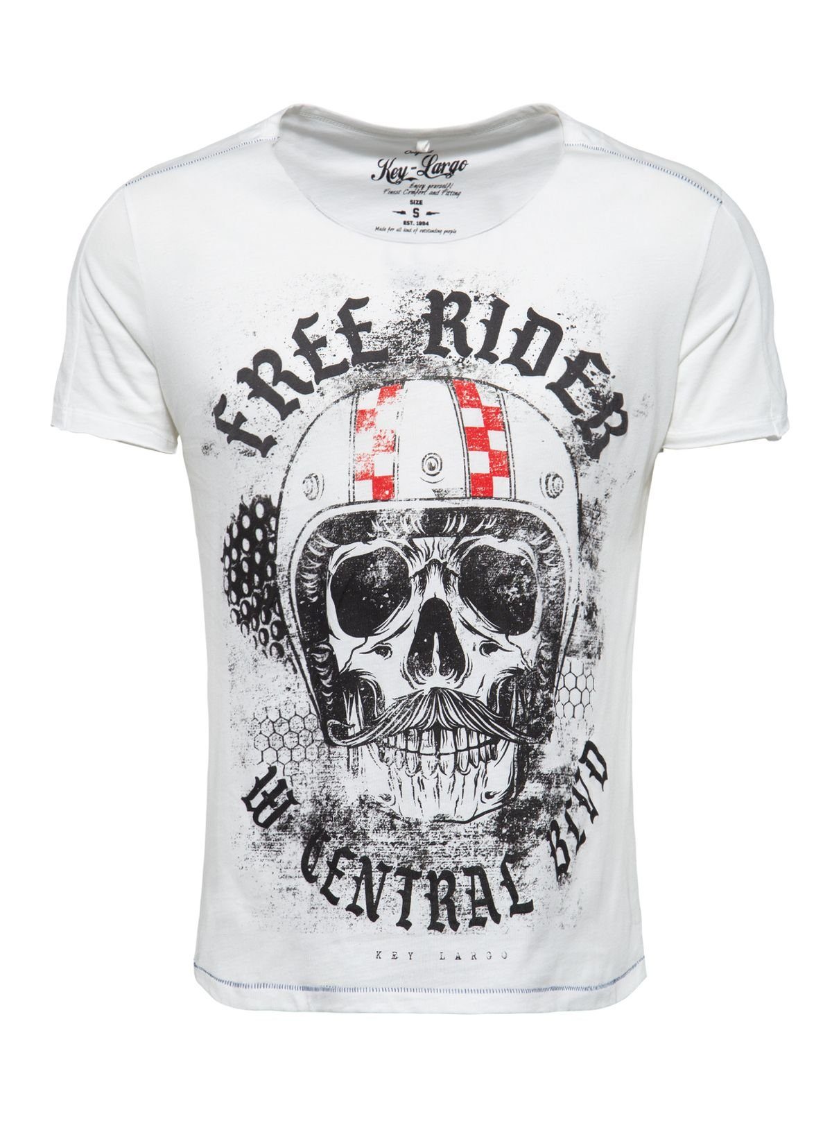 Key Largo T-Shirt für Herren Moustache günstig online kaufen