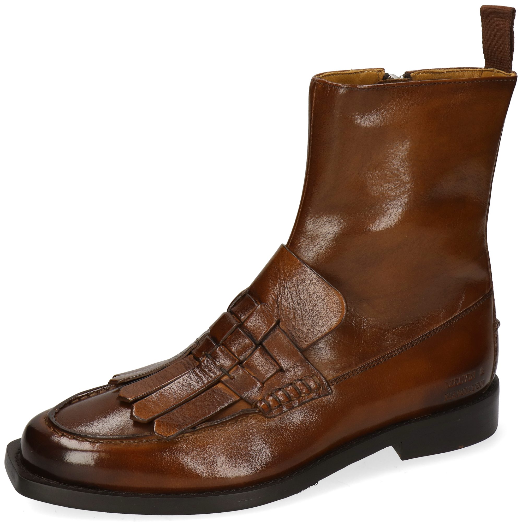 Melvin & Hamilton Gianna 22 Leder-Stiefeletten für Damen Stiefelette Flache Absätze, Echtes Leder, Vegetabile Gerbung
