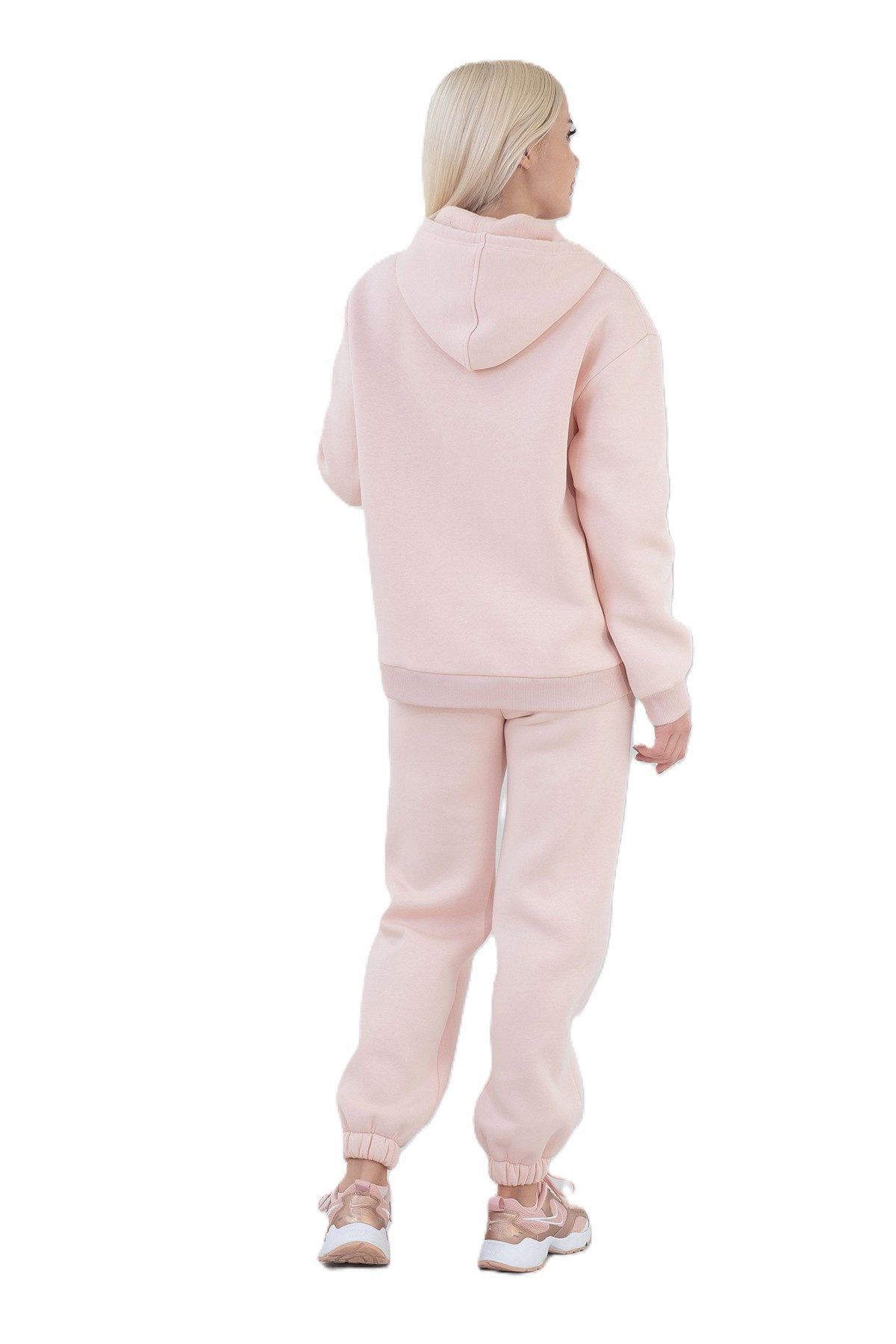 fashionshowcase Jogginganzug Damen Sportanzug 2-teilig mit Kapuzenhoodie & Hose 100% Baumwolle