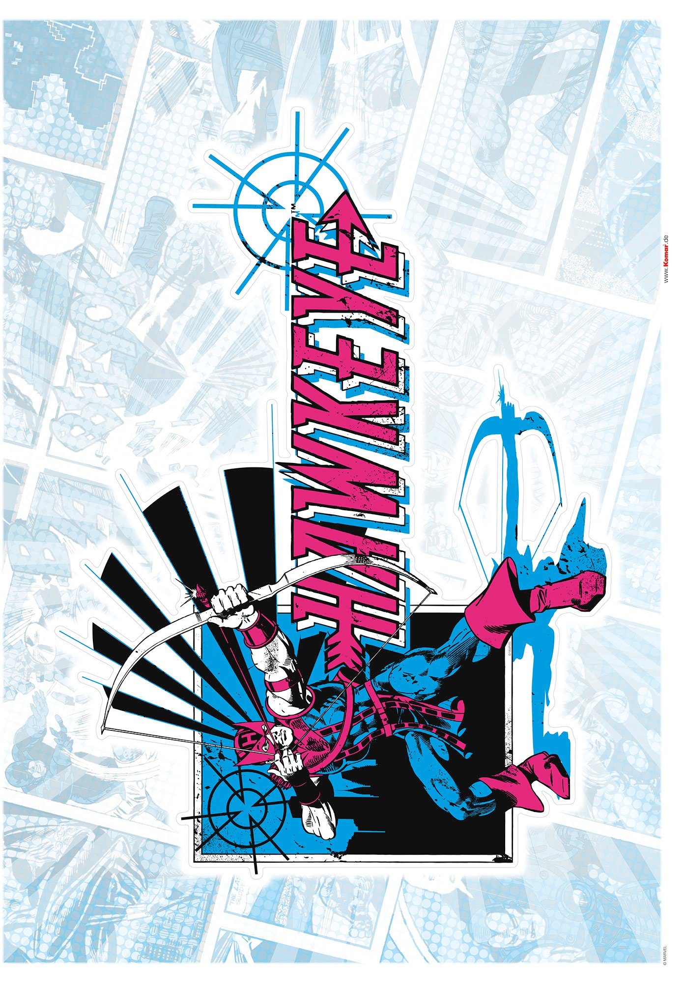 Komar Wandtattoo Hawkeye Comic Classic 50x70 (Breite selbstklebendes cm Wandtattoo (1 St), Höhe), x