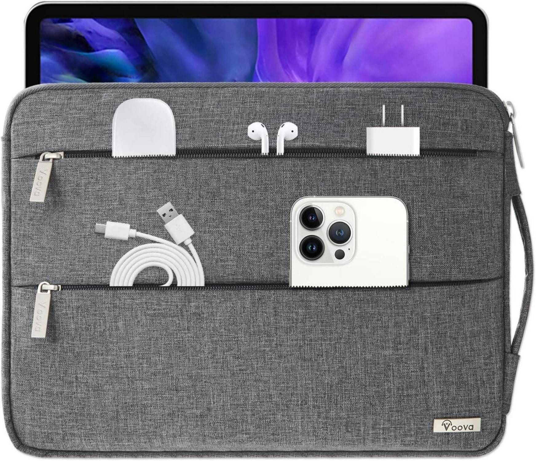 LuxusKollektion Laptoptasche Laptop Hülle 14-14.6 Zoll Wasserdicht Dunkelgrau Voova