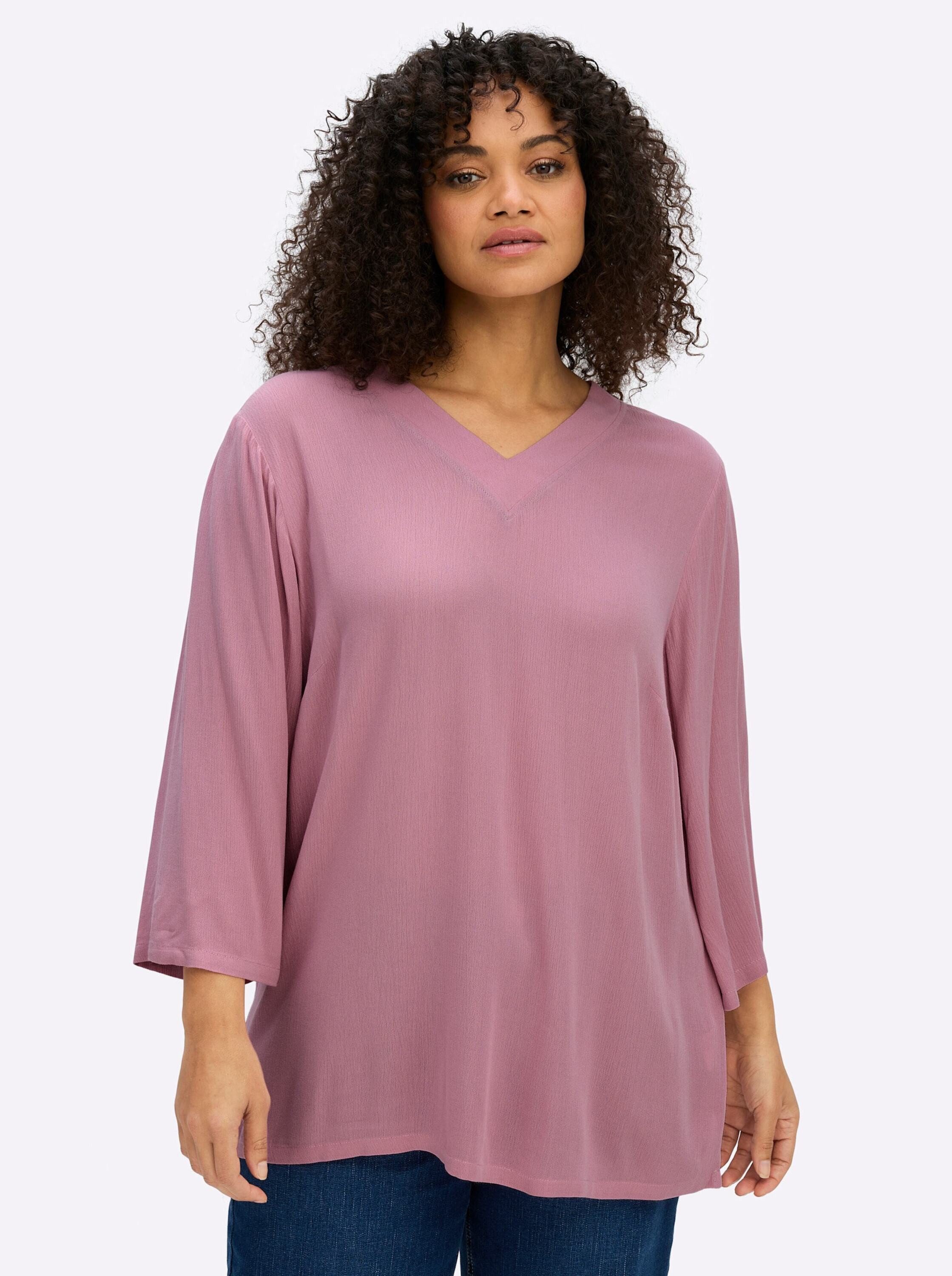 Sheego Klassische Bluse Tunika 3/4-Arm