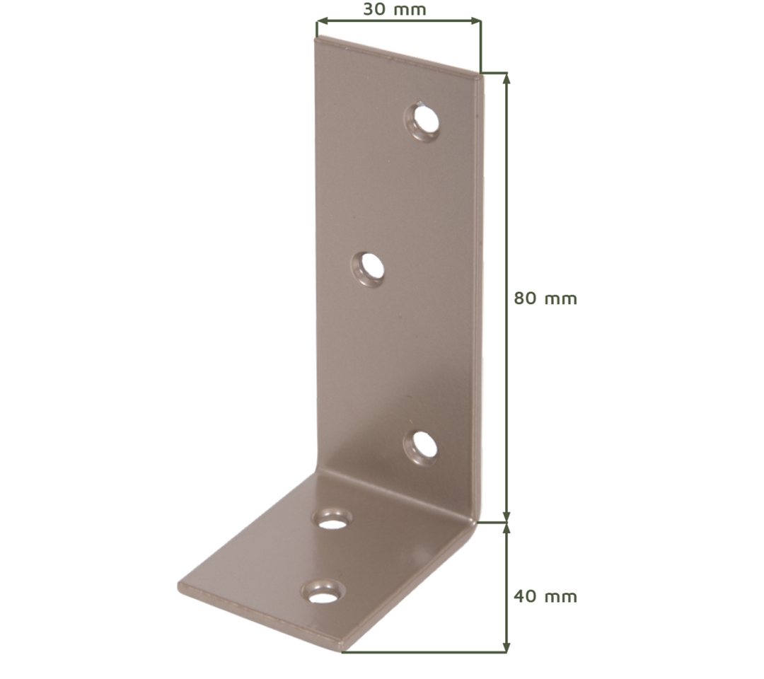 Thumbnail - Alberts Holzkonstruktionsbeschlag Produkte Balkenwinkel DURAVIS® 40x80x30 mm, Duplexbeschichtet, mit versenkten Schraubl...