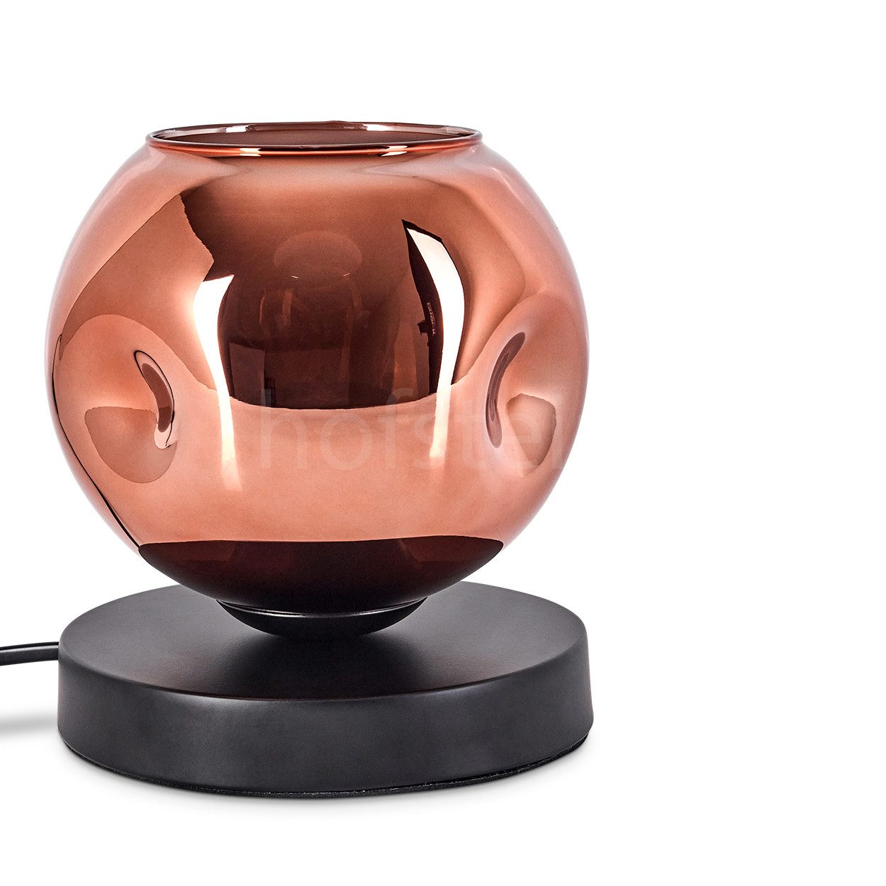 hofstein Tischleuchte Tischlampe aus Metall/Glas in günstig online kaufen