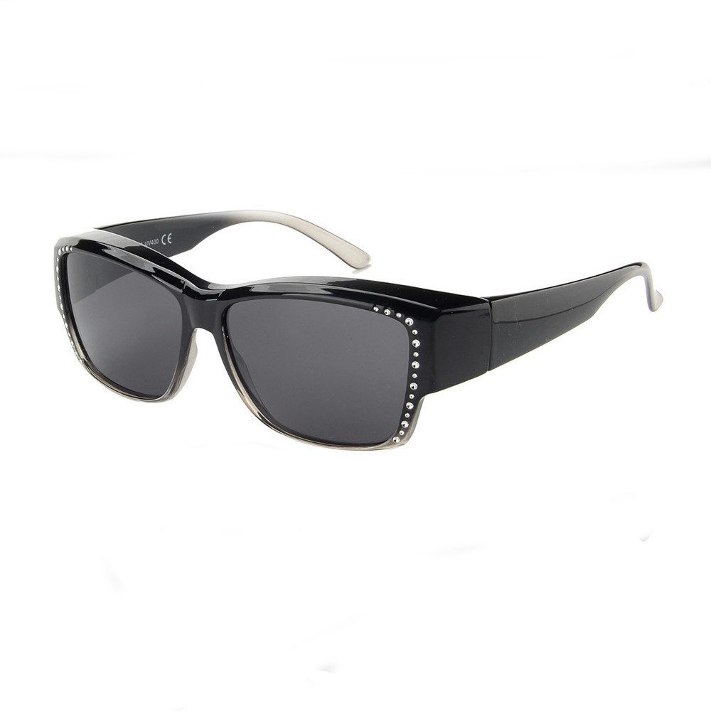 Sonnenbrille Polarisierte Überzieh Sonnenbrille Überziehbrille Überbrille 9158 Schw