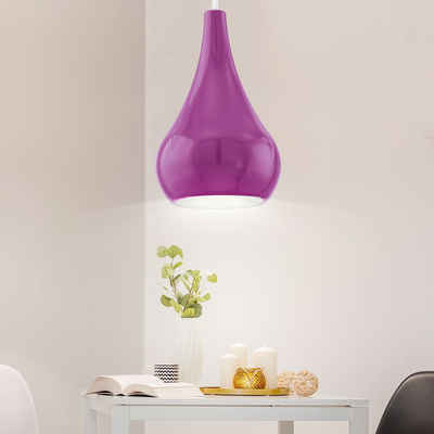 EGLO Pendelleuchte, Leuchtmittel nicht inklusive, Design Pendel Hänge Lampe Wohn Zimmer purple Decken Dielen
