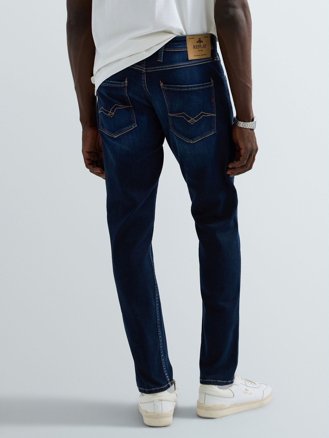 Replay Slim-fit-Jeans Anbass Superstretch elastisch – Bild 5 von 5