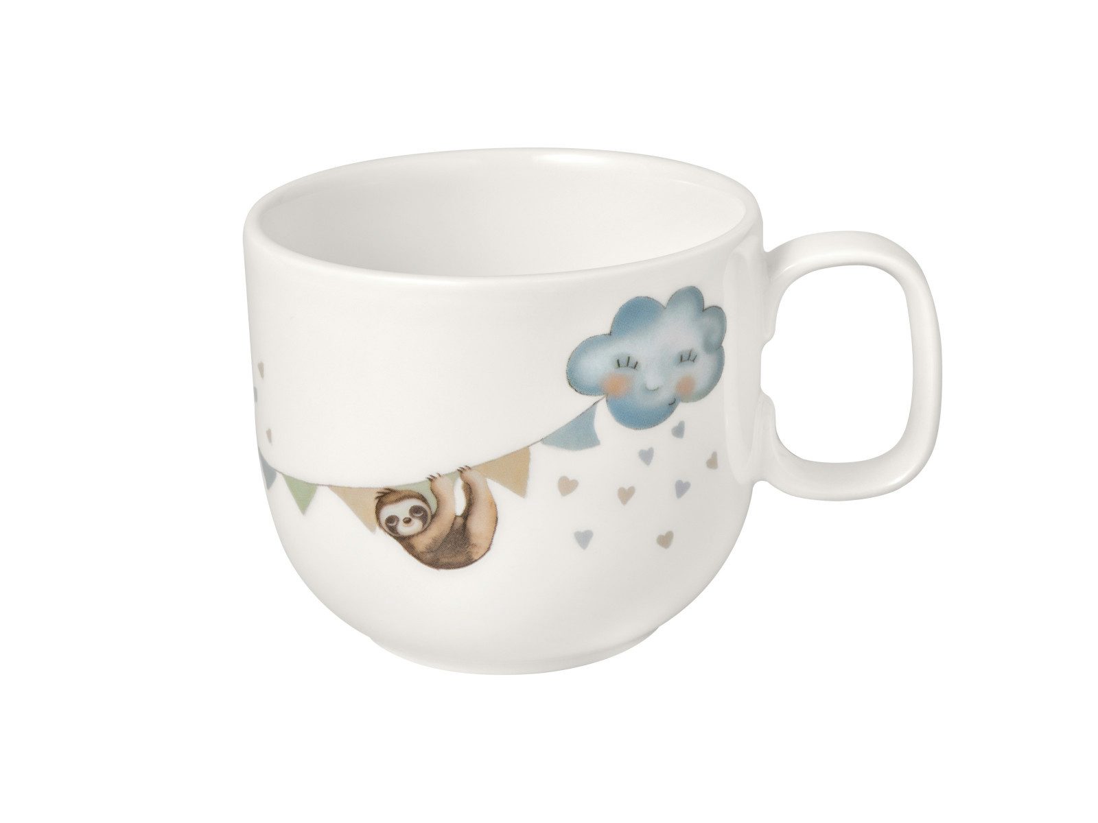 Villeroy & Boch Becher Walk like an Elephant Kinderbecher mit Henkel klein 0,17l, Premium Porcelain