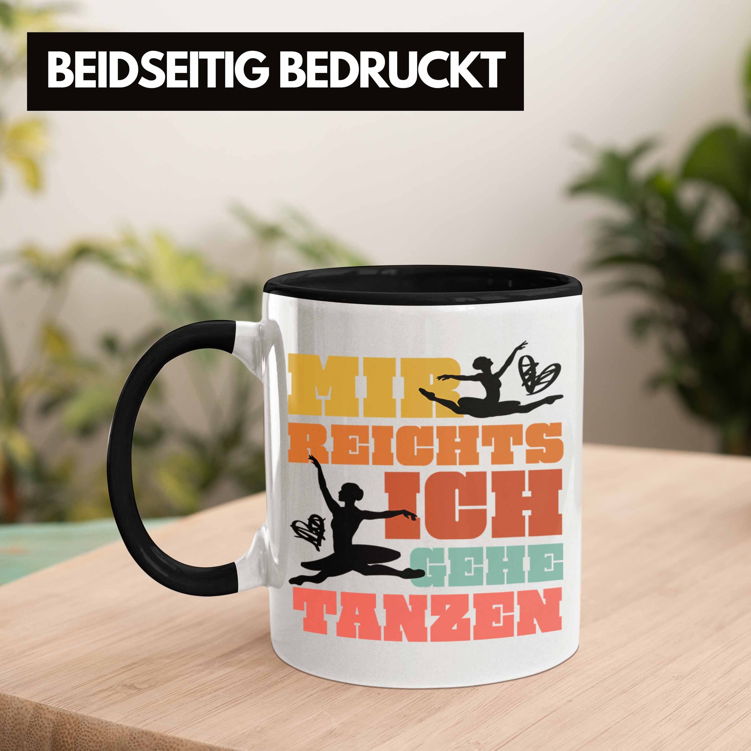 Trendation - Schwarz Mädchen Trendation Geschenkidee Ballerina Tanzen Geschenk Ballett Tänzerin Frauen Kaffeetasse Tasse Tasse