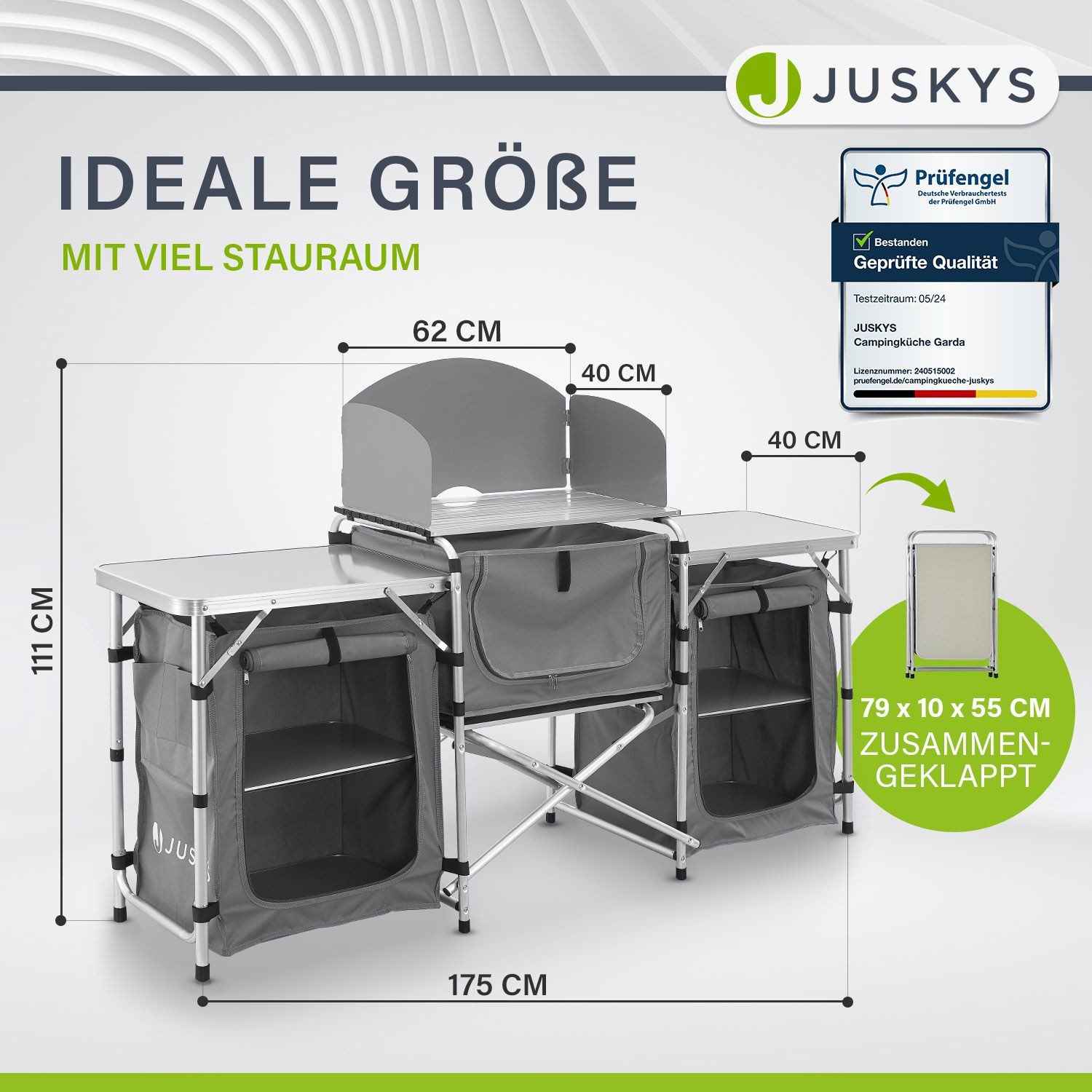Juskys Campingschrank Garda mit Tasche, faltbar, günstig online kaufen