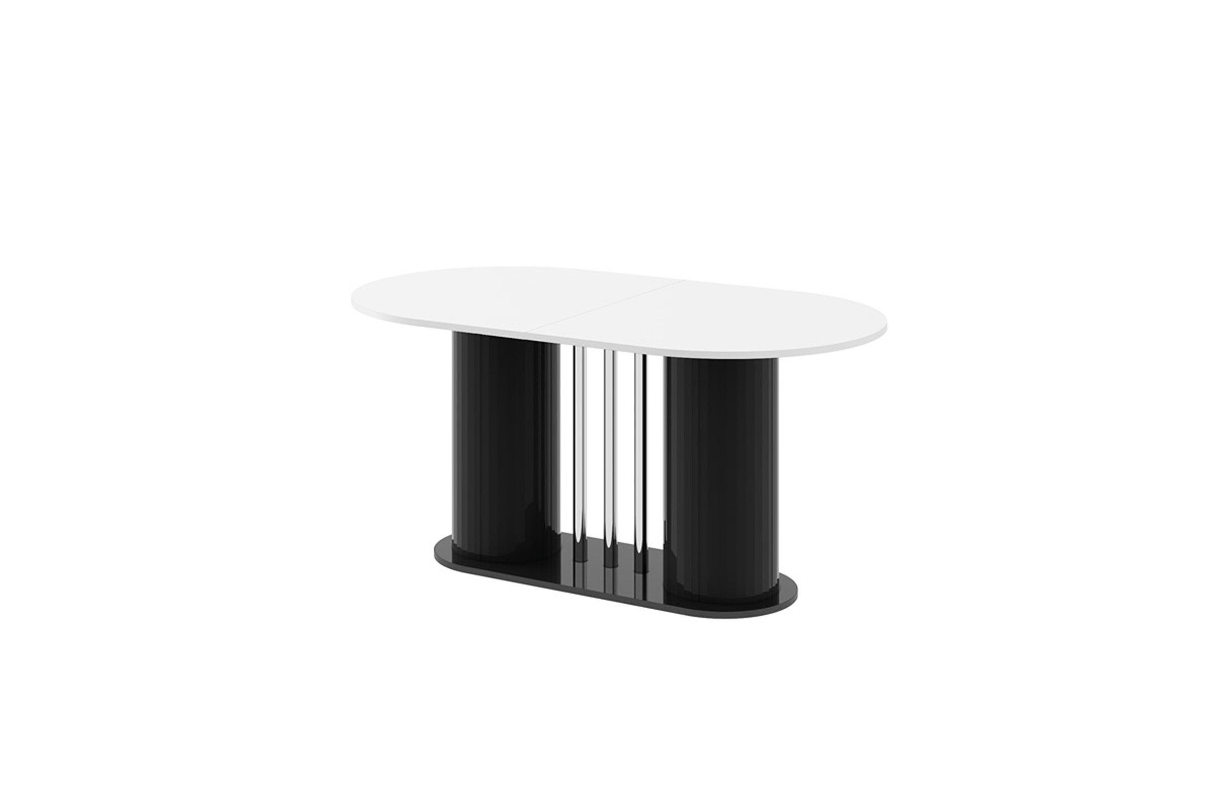 designimpex Esstisch Design Esstisch HCE-111 Oval Hochglanz ausziehbar Tisch Esszimmer rund
