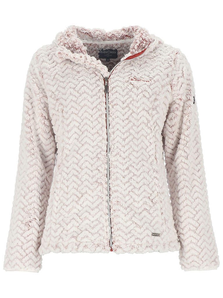 Rivercreek Fleecejacke Damen Jacke mit Zick-Zack-Streifen-Muster und Frontr günstig online kaufen