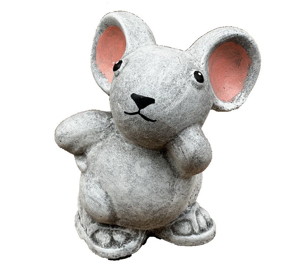Stone and Style Gartenfigur Frostfeste Steinfigur Maus Stella