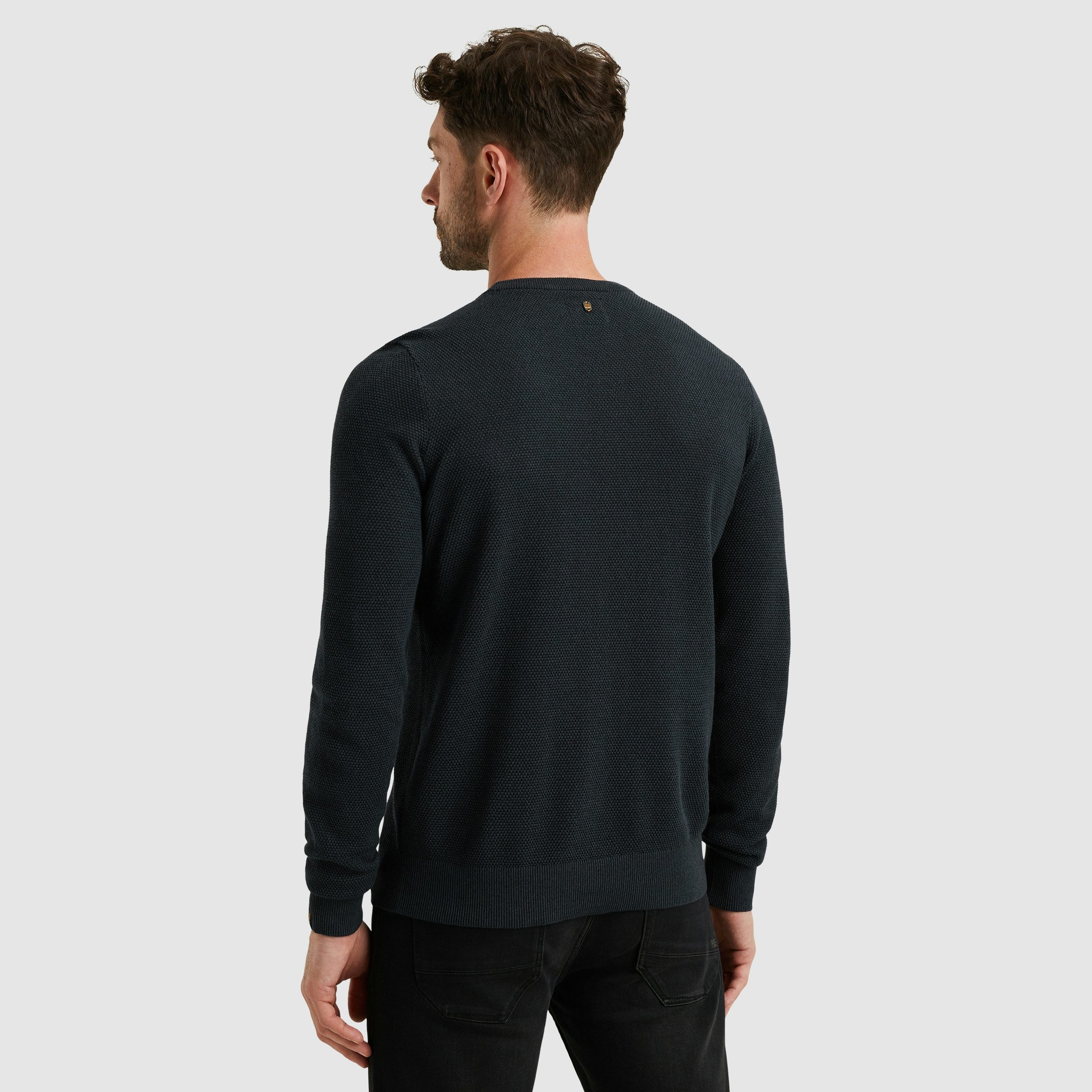 PME LEGEND Rundhalspullover mit Logo Stickerei
