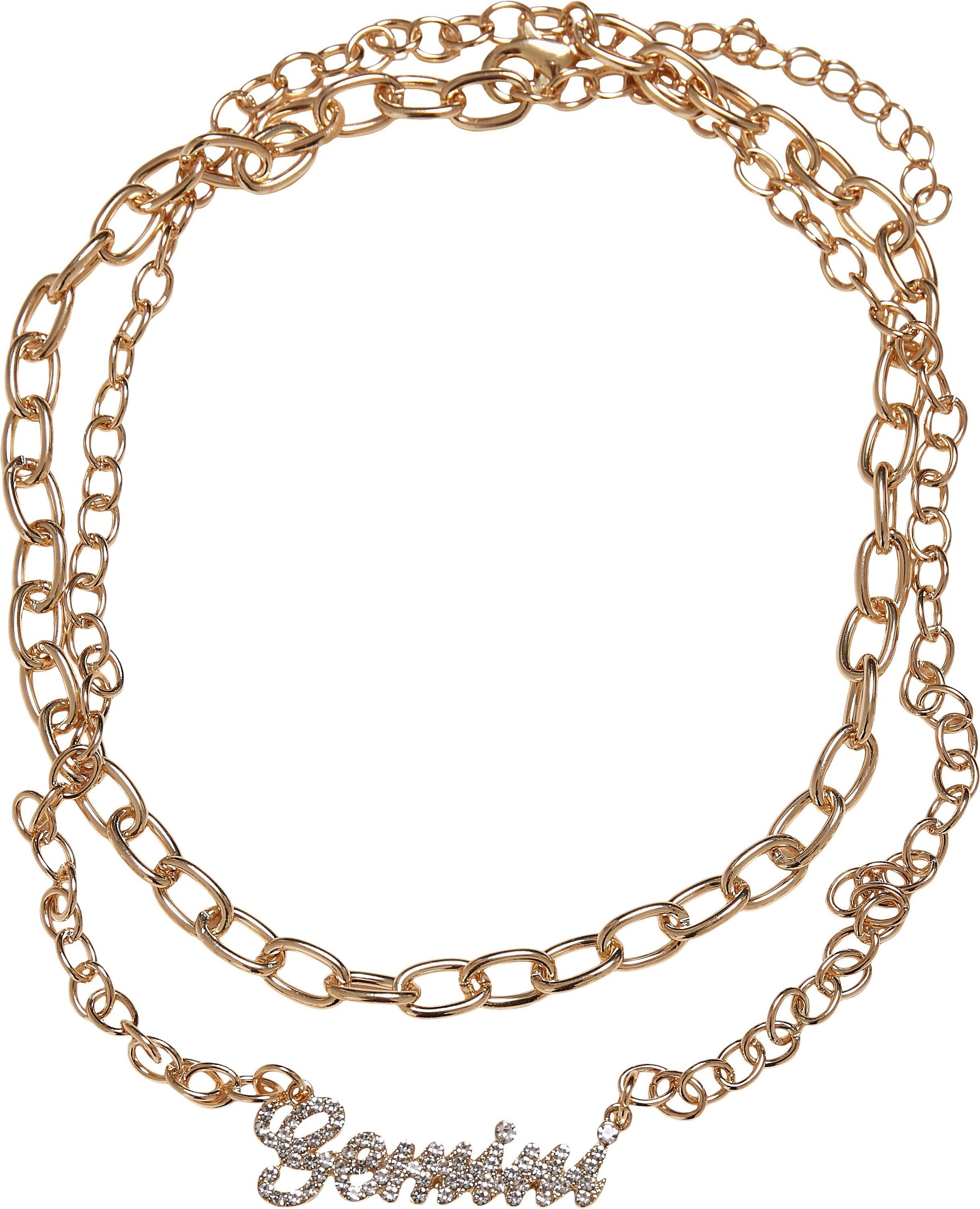 Edelstahlkette CLASSICS gemini Golden Diamond Necklace Zodiac Accessoires URBAN